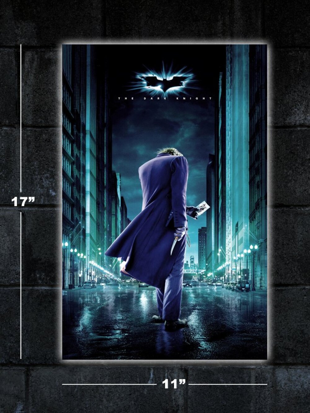 Batman Dark Knight movie poster - 11x17 wall art print merch Joker Heath Ledger